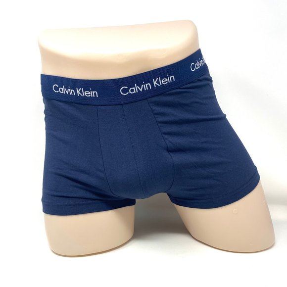 Sale🌿 Calvin Klein Men 3 Pack Cotton Stretch Low Rise Trunk Dark Blue NU2664901 - Picture 2 of 9